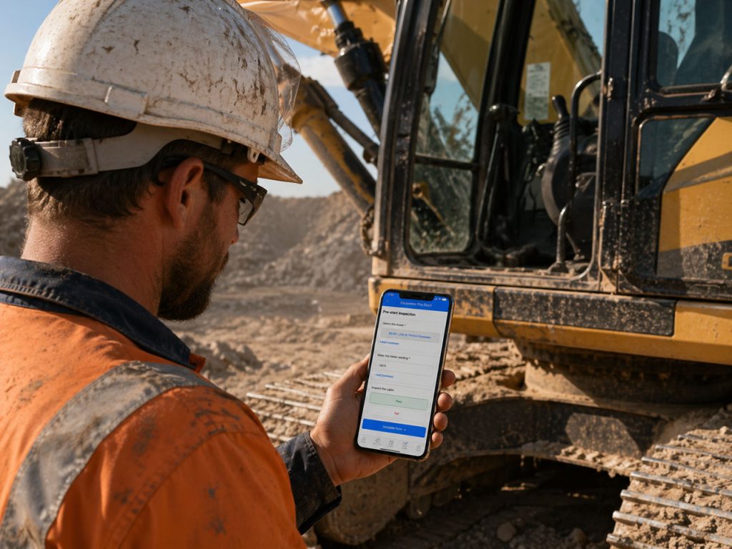 Mobile filed inspections for earthmoving